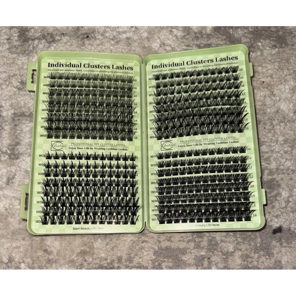 LASHSUN Lash Clusters Kit Colored Eyelash Eyelashes W02 W04 W05 W06 0.07 mm DIY